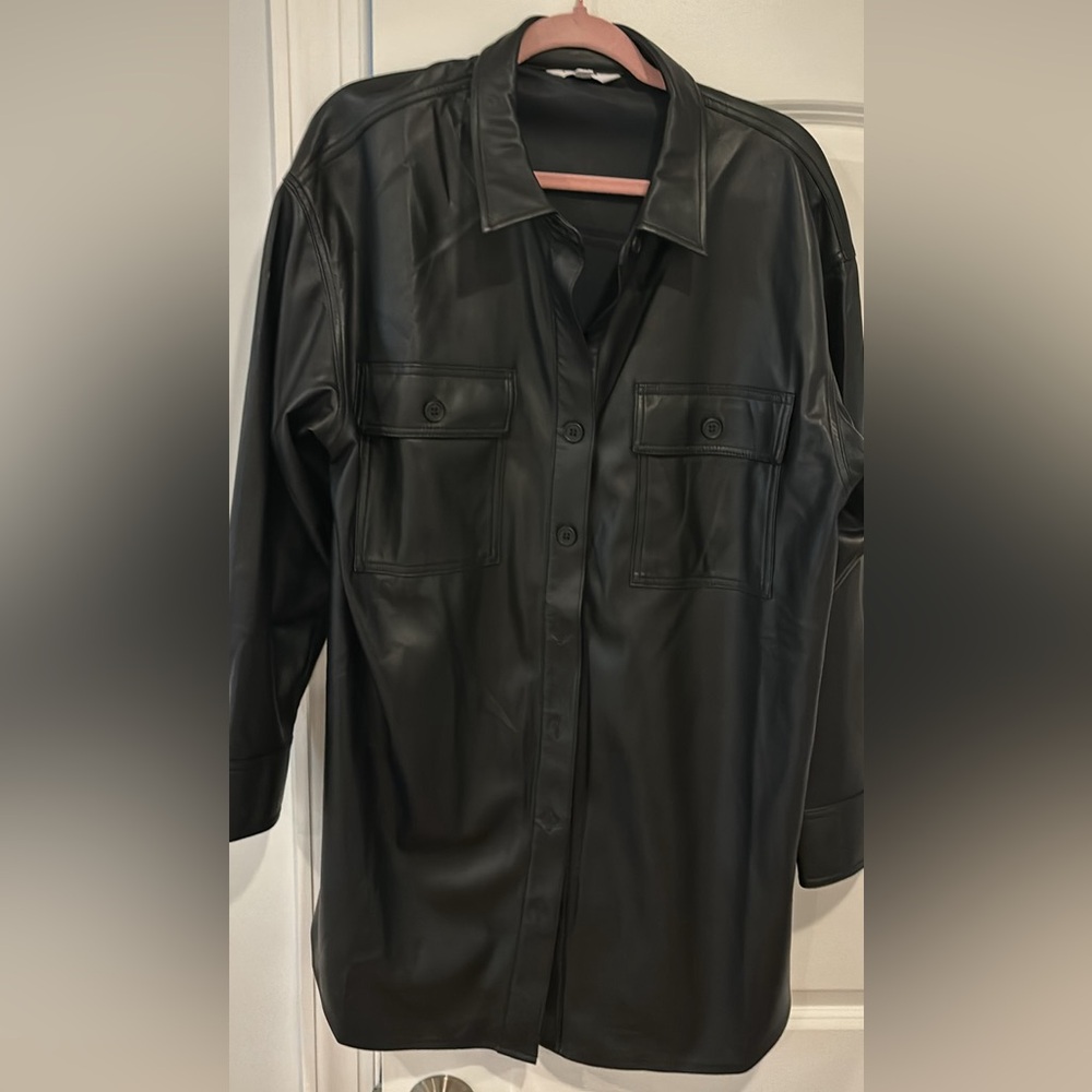 Last call❗️Steve Madden Faux Leather shacket